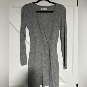 Hollister Gray Long Sleeve Dress